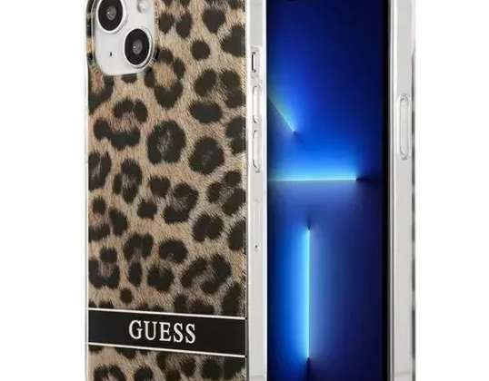 Guess GUHCP13MHSLEOW iPhone 13 6,1" hnědá/hnědá hardcase Leopard