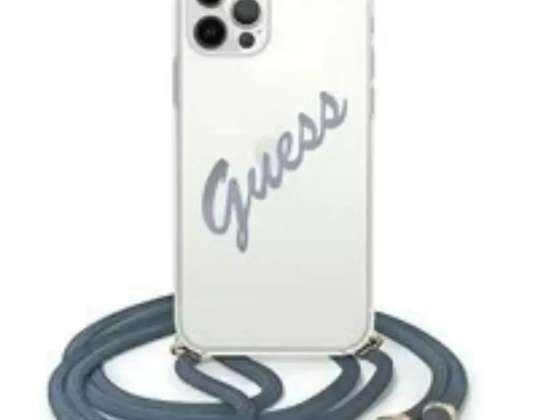 Guess GUHCP12LCRTVSBL iPhone 12 Pro Max 6,7" blauw/blauwe hardcase S