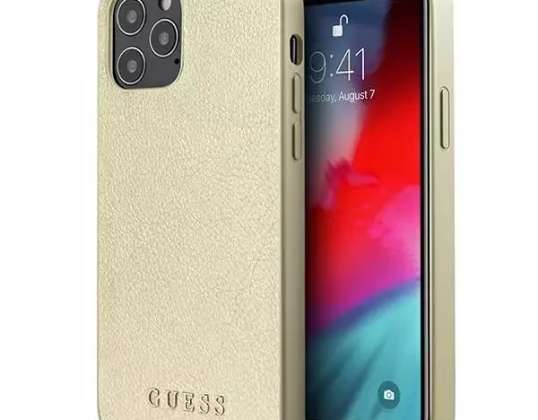 Guess GUHCP12LIGLGO iPhone 12 Pro Max 6,7" zlato/zlato trda iridesc