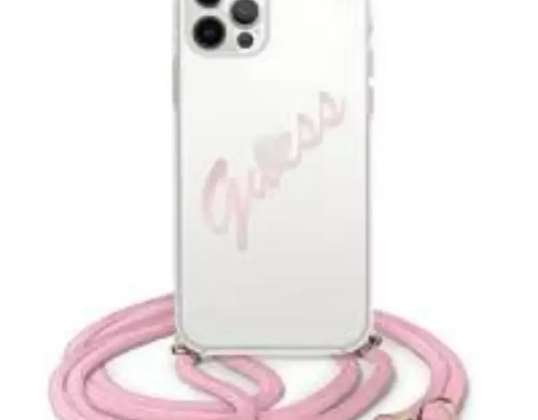 Guess GUHCP12MCRTVSPI iPhone 12/12 Pro 6,1" růžový/růžový hardcase Scrip