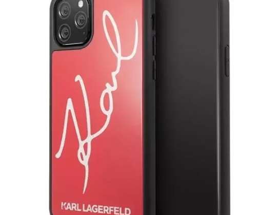 Karl Lagerfeld KLHCN65DLKSRE iPhone 11 Pro Max raudonas / raudonas kietas dėklas