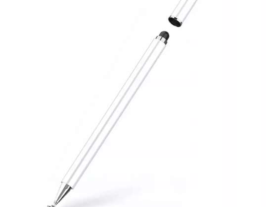 Charm stylus pen hvid/sølv