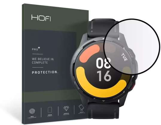 Hofi Hybrid Glass Pro + voor Xiaomi Watch S1 Active Black