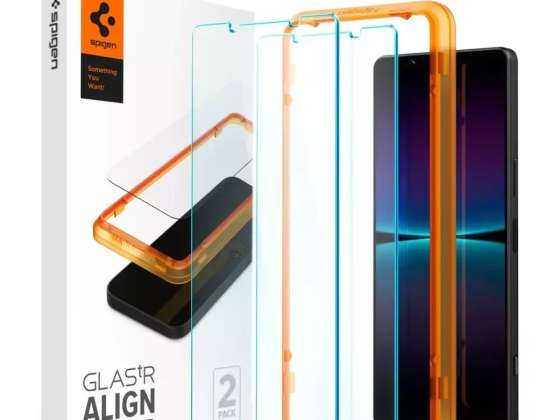 Gehärtetes Glas Spigen Alm glas.tr schlankes 2er-Pack Sony Xperia 1 IV