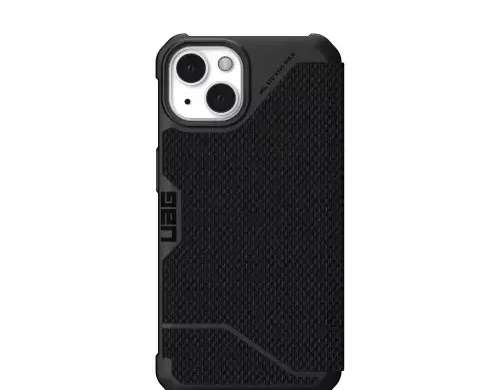 UAG Metropolis - custodia protettiva con flip per iPhone 13 (kevlar-black)