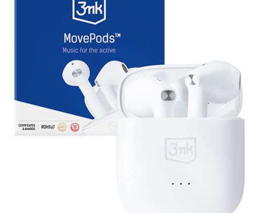 Langattomat 3mk MovePods -kuulokkeet PowerBank Bia -latauskotelolla