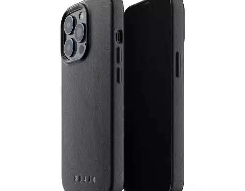 Mujjo Full Leather Case - Custodia in pelle per iPhone 13 Pro (nero)