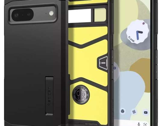 Spigen Tough páncélos telefontok Google Pixel 7 fekete telefonhoz