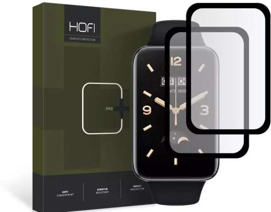 Hofi Hybrid Pro + 2-Pack Hybrid Glass for Xiaomi Smart Band 7 Pro Bla
