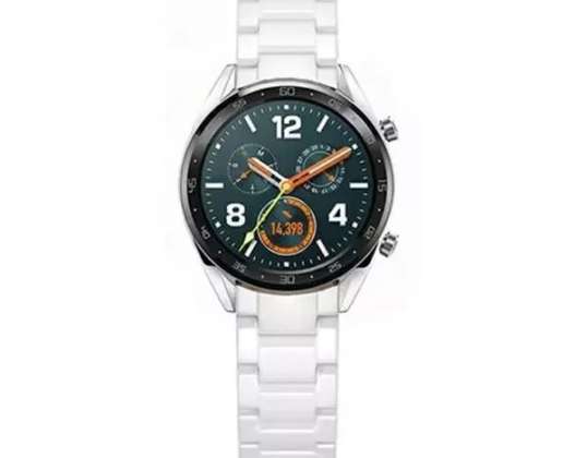 Beline Smartwatch-Armband Uhrenarmband bis 22mm Stahl weiß/weiß