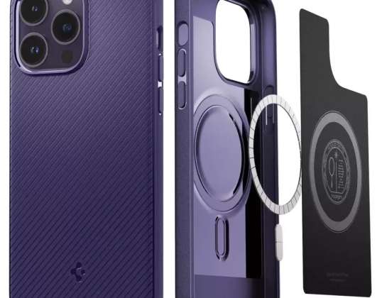 Spigen Mag bruņu aizsargapvalks iPhone 14 Pro dziļi violetam