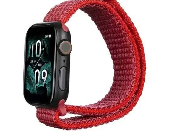 Beline Nylon Smartwatch Strap pour Apple Watch 38/40/41mm rouge /