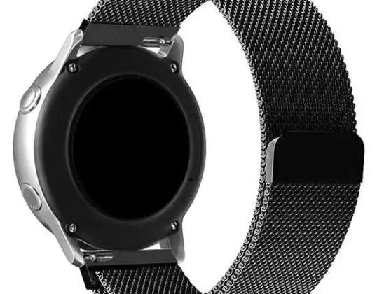 Bracelet universel fantaisie pour smartwatch jusqu’à 22mmnoir / noir