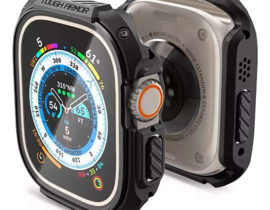 Apple Watch Ultra 49mm Siyah için Spigen Sert Zırh Kılıfı