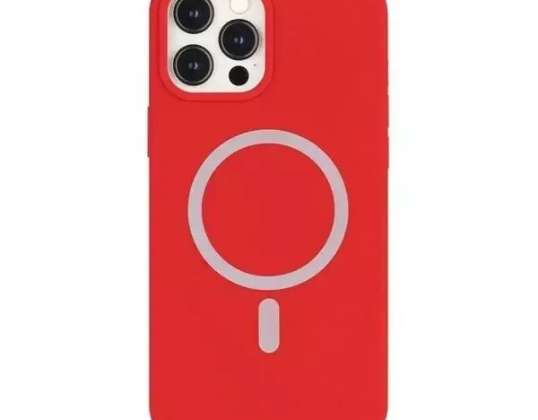 Mercury MagSafe силиконов калъф за iPhone 12 mini 5,4" червен/червен