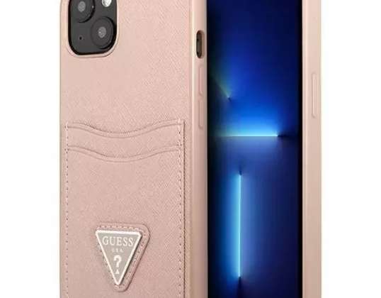 Case Guess GUHCP13SPSATPP, skirtas Apple iPhone 13 Mini 5,4 colio rožinis / rožinis haras