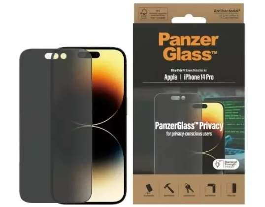 PanzerGlass ultrabredt tilpasset glas til iPhone 14 Pro 6,1" privatlivsskærm