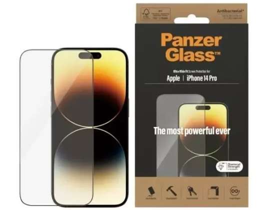 PanzerGlass īpaši platleņķa iederēšanās iPhone 14 Pro 6,1" ekrāna aizsardzībai