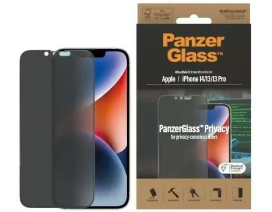 PanzerGlass ultrabred pasform til iPhone 14/13 Pro / 13 6,1" Priva