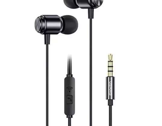 USAMS stereofoninės ausinės EP-44 lizdas 3.5mm juoda / juoda HSEP4401 (US-SJ54