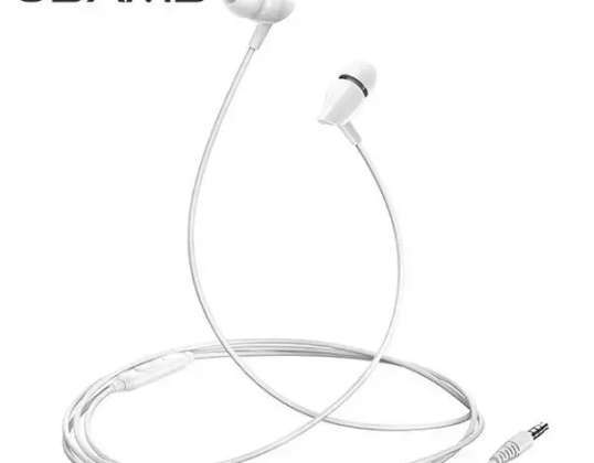 USAMS στερεοφωνικά ακουστικά EP-37 3.5 mm λευκό/λευκό HSEP3702