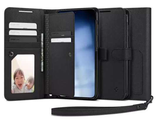 Spigen peněženka "S" Plus pouzdro na telefon pro Samsung Galaxy S23 + Plus Bla