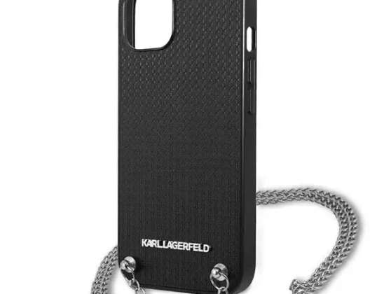 Pouzdro Karl Lagerfeld KLHCP13MPMK pro iPhone 13 6,1" pevné pouzdro Leather Tex