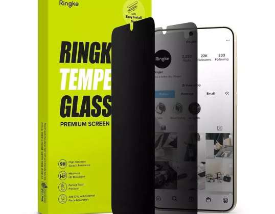 Ringke TG gehard glas voor Samsung Galaxy S23 + Plus Privacy