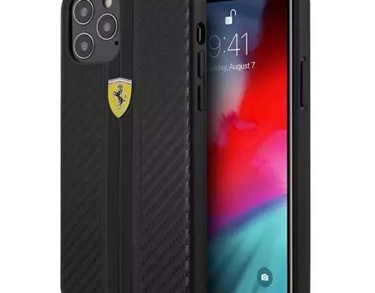 Telefontok Ferrari iPhone 12 Pro Max 6,7" fekete/fekete keménydoboz O