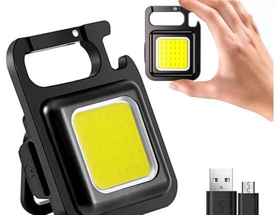 Mini-Magnet-Taschenlampe mit Taschenöffner 3 Haken-Modi für
