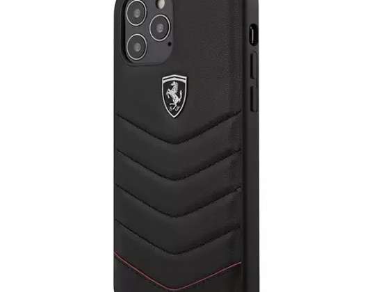 Dėklas, skirtas Ferrari iPhone 12/12 Pro 6,1" juodos / juodos spalvos kietas dėklas