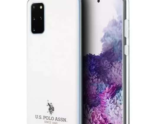 US Polo Glänsande telefonfodral för Samsung Galaxy S20 Plus vit / vit
