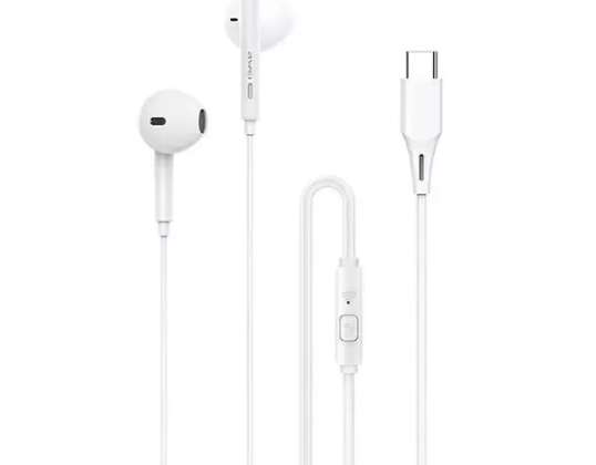 AWEI στερεοφωνικά ακουστικά PC-1T USB-C λευκό/λευκό