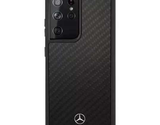 Case Mercedes MEHCS21LRCABK voor Samsung Galaxy S21 Ultra G998 carbon ha