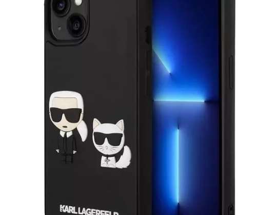 iPhone 14 6,1 inç sabit kılıf Karl&Cho için Karl Lagerfeld Kılıf KLHCP14S3DRKCK