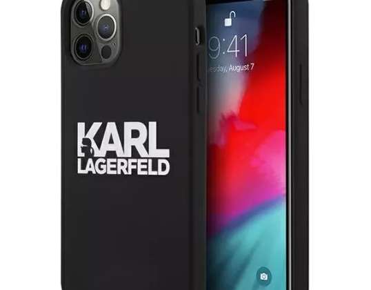 Capa Karl Lagerfeld KLHCP12MSLKLRBK para iPhone 12/12 Pro 6,1" Silicone