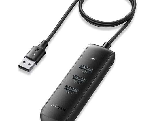 4in1 HUB UGREEN USB to 4x USB 3.0 Black Adapter