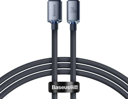 Baseus Crystal Shine USB-C Typ C auf Lightning PD 20W Kabel Schwarz 1.2m