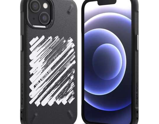 Housse durable Ringke Onyx Design iPhone 13 noir (Paint)