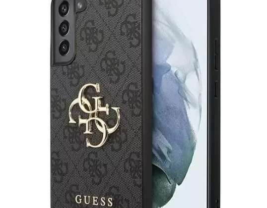 Guess GUHCS22M4GMGGR S906 S22+ pilkas / pilkas hardcase 4G Big Metal logotipas