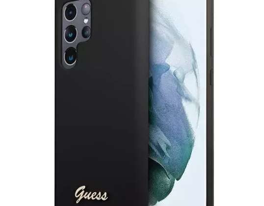 Guess GUHCS22LLSLMGBK S22 Ultra S908 schwarz/schwarz Hardcase Silikon Sc