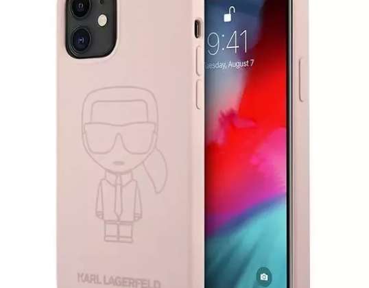 Karl Lagerfeld KLHCP12SSILTTPI iPhone 12 mini 5,4" silikoninis Ikonik Out