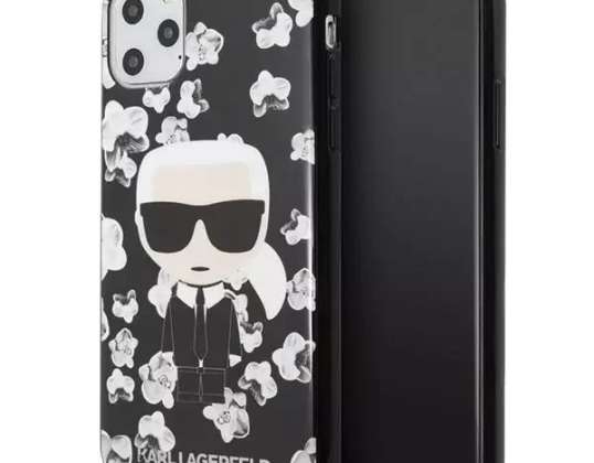 Karl Lagerfeld KLHCN58FLFBBK iPhone 11 Pro musta/musta Kukka Ikonik