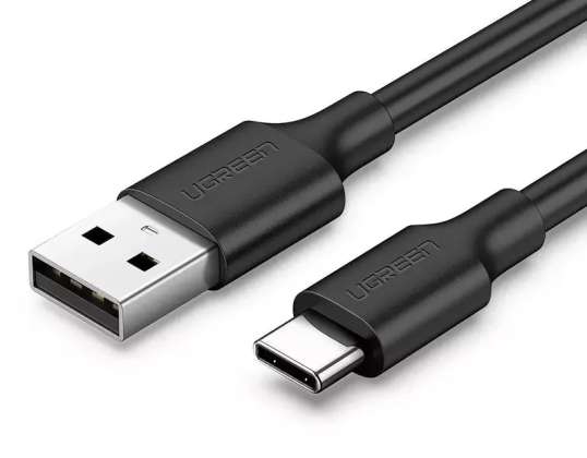 Ugreen-kaapeli USB-USB-kaapeli, tyyppi C 2 A 1m musta (60116)