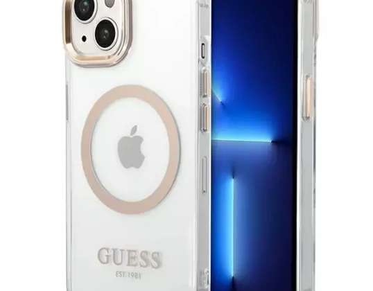 Case Guess GUHMP14SHTRMD Apple iPhone 14: lle 6,1 tuuman kulta / kulta kova kotelo