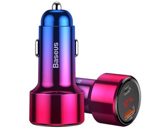 Baseus Автомобильное зарядное устройство USB PPS QC Type-C 45W 6A Magic Red