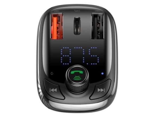 Car charger 36W Baseus 2x USB QC USB-C micro SD Transmitter F