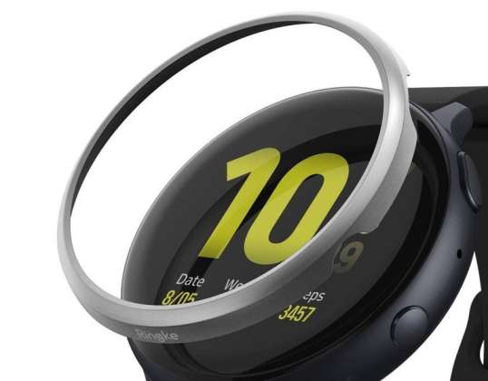 Ringke Lünettenabdeckung für Galaxy Watch Active 2 40mm Mattsilber Stahl