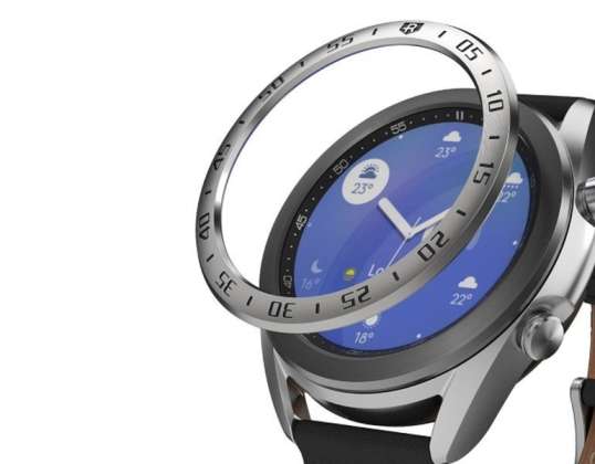 Kryt otáčkomera rámu Ringke pre Samsung Galaxy Watch 3 41mm strieborný