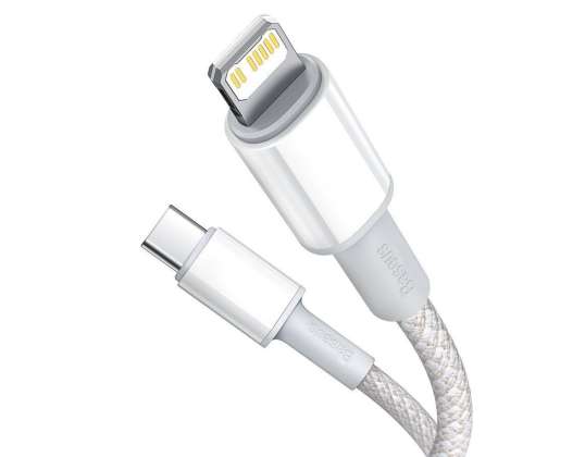 2m Baseus-kabel USB-C typ C till Lightning PD 20W vit